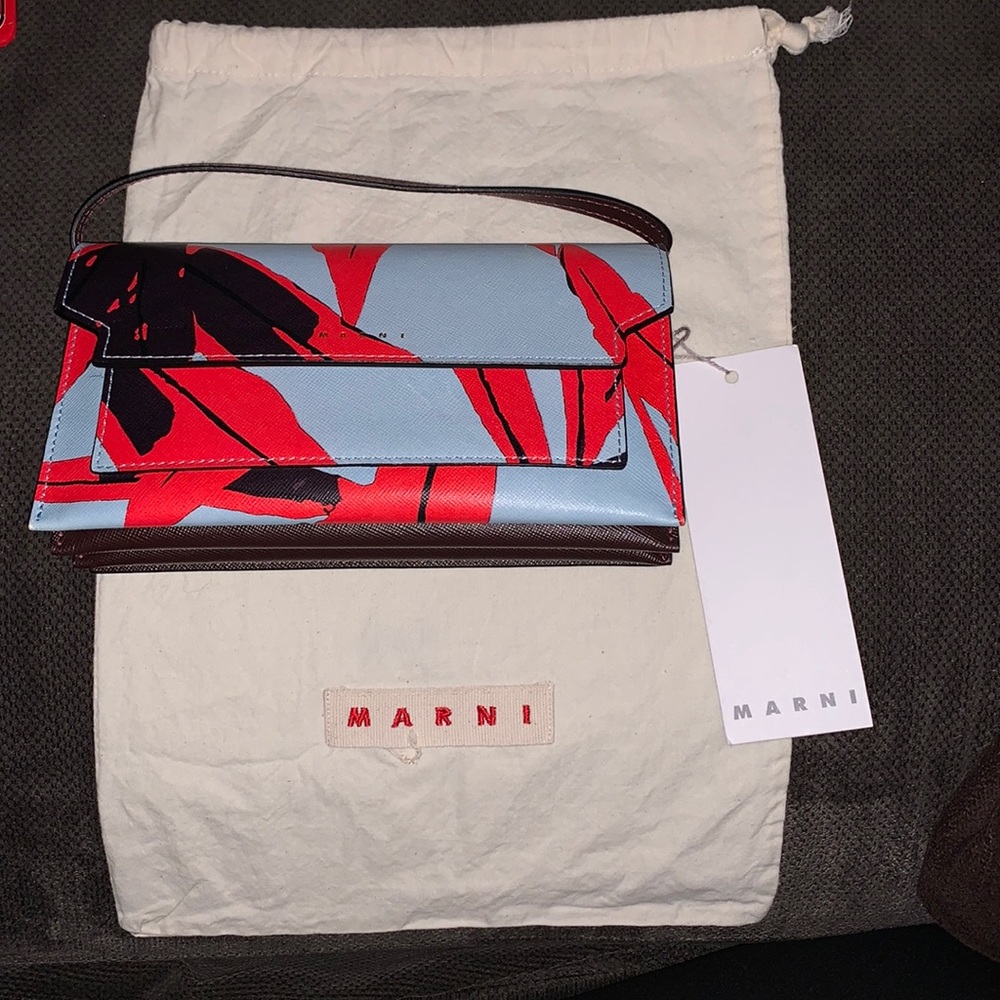 Marni Trunk Color-Block Convertible Crossbody